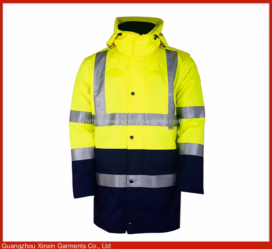 Men&prime; S Blue Outdoor Fleece Jacket Reflective Safety Jacket Protective Apparel (W433)